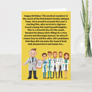 Funny Pun Cutting Coroners Happy Birthday Karte