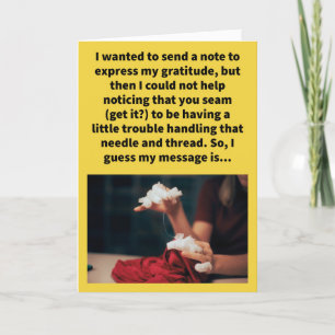 Funny Pun Danke, dass du viel gesehen hast Karte