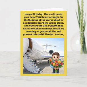 Funny Pun Florist Flyers glücklich Geburtstag Karte