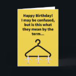 Funny Pun Flugzeug Hanger Happy Birthday Karte<br><div class="desc">Wenn ich den Begriff "Flugzeugabhänger" höre, geht mein Gehirn zu einem großen Draht, der benutzt wird, um alle verschiedenen Flugzeuge, die einer typischen Person gehören, zu speichern und zu organisieren. Ich habe diese Flugzeughänger für sehr nützlich erachtet, wenn es darum geht, alle meine persönlichen Flugzeuge zu arrangieren. Genießen Sie diese...</div>
