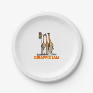 Funny Pun Giraffe Jam Pappteller