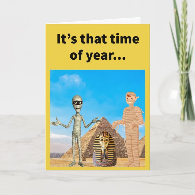 Funny Pun Happy Mummys Day Mother's Day Karte (Vorderseite)