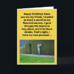 Funny Pun Hedge Fund Manager Happy Birthday Karte<br><div class="desc">Es scheint, dass wir ständig Geschichten über ultra-wohlhabende Menschen hören, die ihr Vermögen durch die Verwaltung von Hedgefonds gemacht haben. Ich für meinen Teil halte es für lobenswert, dass diese sonst normalen Leute diese enormen Vermögen anhäufen können, indem sie sehr gut darin sind, zu wachsen und zu pflegen. Dies sollte...</div>