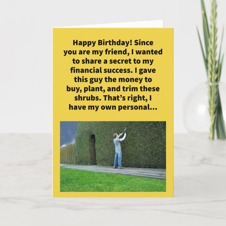 Funny Pun Hedge Fund Manager Happy Birthday Karte 