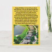 Funny Pun Hole Nine Yards Happy Birthday