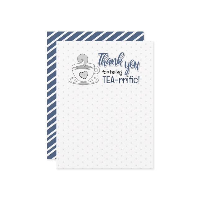 Funny Pun Jokes über Tee Postkarte (Vorderseite/Rückseite Beispiel)