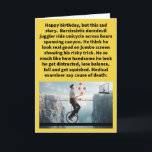 Funny Pun Juggler Vain Happy Birthday Karte<br><div class="desc">Ich dachte immer,  dass der Begriff "jonuläre Vene" ein spezielles Blutgefäß in den Hälsen von Straßenkünstlern mit einer wirklich guten Hand-Augen-Koordination war. Ich habe mir irgendwie beigebracht,  einen Sommer zu jonglieren,  aber ich habe die Fähigkeit verloren,  also nehme ich an,  mein Jonglehen war vergeblich. Genießen Sie diese lustige Wortspielkarte!</div>