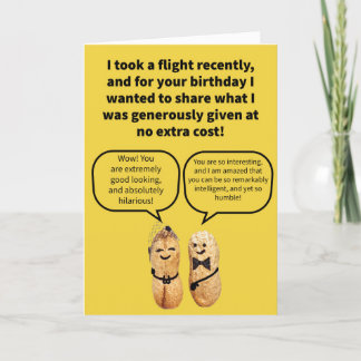 Funny Pun Kompliment Peanuts Happy Birthday Karte