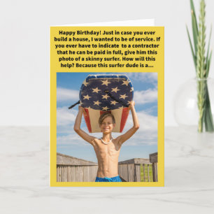 Funny Pun Lean Waver Happy Birthday Karte