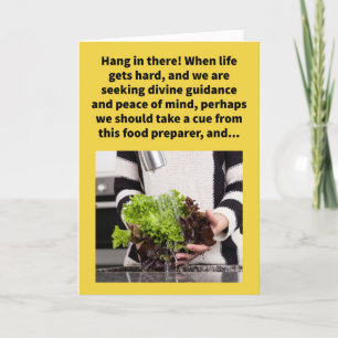 Funny Pun Lettuce Spray Ermutigung Karte