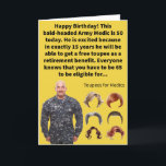 Funny Pun Medic Hair Happy Birthday Karte<br><div class="desc">Es gibt nur ein paar Geburtstage, die Sie nach etwa 40 Jahren begeistern können, aber es ist hübsch, 65 zu erreichen und sich für die Leistungen der Ärztlichen Haare zu qualifizieren. Sie können entweder nur einmal bezahlen, oder Sie können auf einem Toupee-Programm sein. So oder so, dreh deine Perücke nicht....</div>