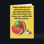 Funny Pun Melon Collie Happy Birthday Karte<br><div class="desc">Es ist schön,  an deinem Geburtstag glücklich zu sein! Hätte Lassie Welpen inmitten eines Kantalpflasters,  wären diese kleinen Hunde Melonen-Collie-Babys,  oder? Genießen Sie diese lustige Wortspielkarte!</div>