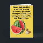 Funny Pun Melon Collie Happy Birthday Karte<br><div class="desc">Es ist schön,  an deinem Geburtstag glücklich zu sein! Hätte Lassie Welpen inmitten eines Kantalpflasters,  wären diese kleinen Hunde Melonen-Collie-Babys,  oder? Genießen Sie diese lustige Wortspielkarte!</div>