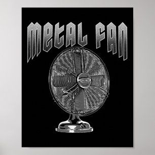 Funny Pun Metall Lüfter für das Kühlung Hard Rock  Poster