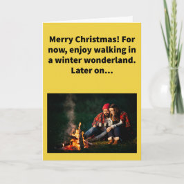 Funny Pun Perspire by Fire Frohe Weihnachten Karte