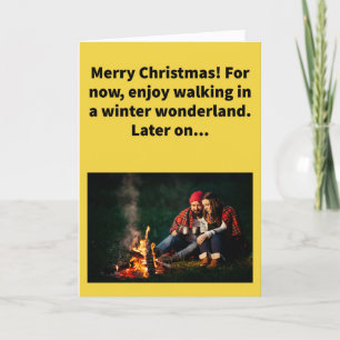 Funny Pun Perspire by Fire Frohe Weihnachten Karte