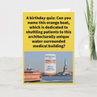 Funny Pun Statin Island Ferry Happy Birthday