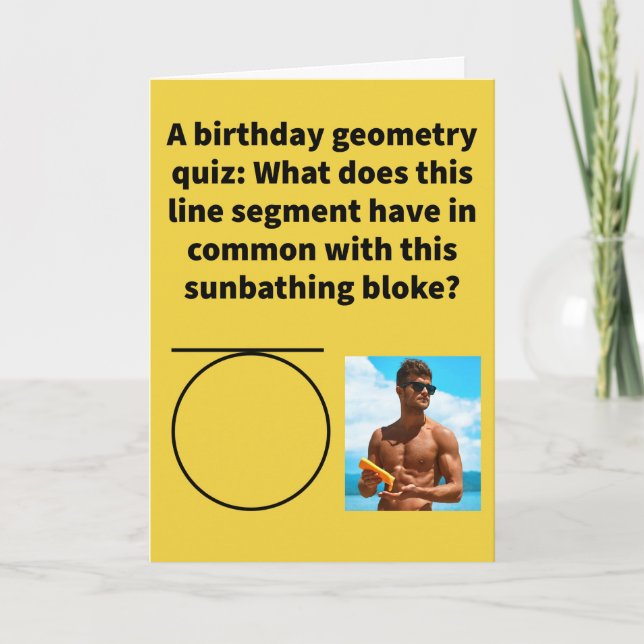 Funny Pun Tan Gents Happy Birthday Card Karte (Vorderseite)