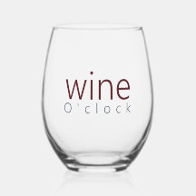 Funny Pun Wine O'clock Typografie