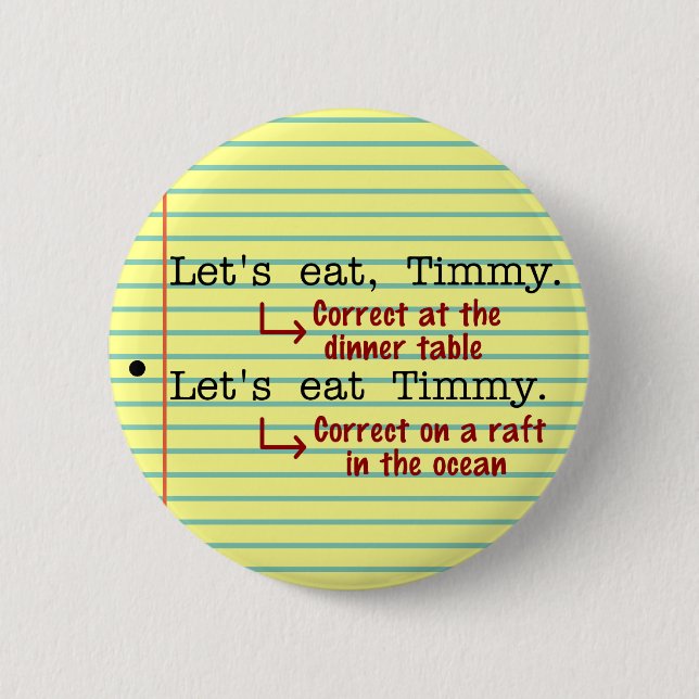 Funny Punctuation Grammar 2 Button (Vorderseite)