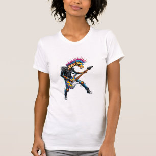 Funny Punk Giraffe, Rock'n Roll Goth Giraffe, Guit T-Shirt