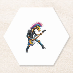 Funny Punk Giraffe, Rock'n Roll Goth Giraffe, Guit Untersetzer