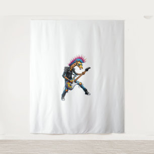 Funny Punk Giraffe, Rock'n Roll Goth Giraffe, Guit Wandteppich