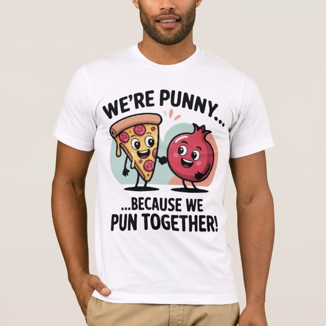 Funny Punny Couple T-Shirt | Cute Food Love (Vorderseite)