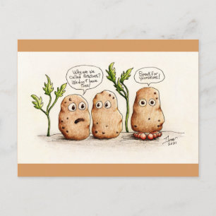 Funny Puppe Kartoffeln Postkarte