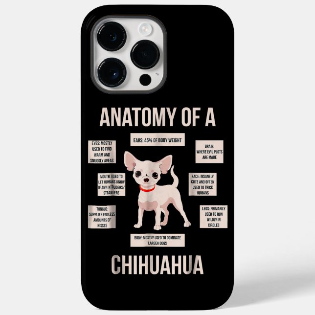 Funny Puppy Geschenkanatomie einer Chihuahua Case-Mate iPhone Hülle (Rückseite)