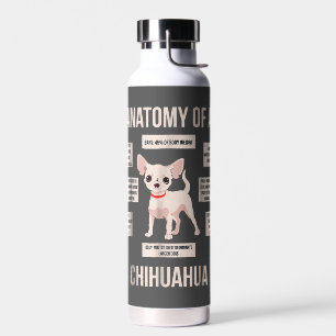 Funny Puppy Geschenkanatomie einer Chihuahua Trinkflasche