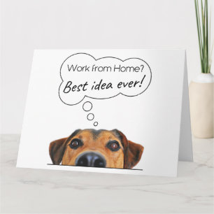 Funny Puppy Hunde Humor: Arbeit von Zuhause? Beste Karte