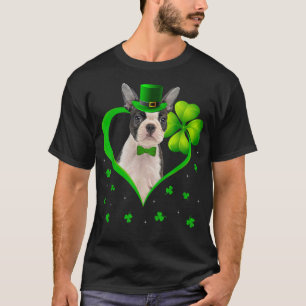 Funny Puppy Kleeblatt Boston Terrier Dog St  T-Shirt