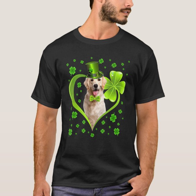 Funny Puppy Kleeblatt Labrador Dog St Patrick's Da T-Shirt (Vorderseite)