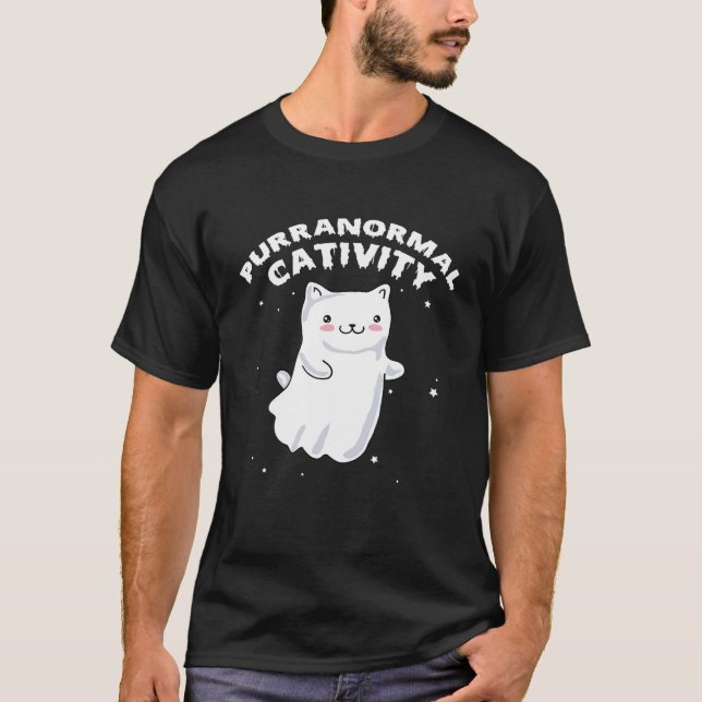Funny Purranormal Kreativität Ghost katzenhalle Ha T-Shirt (Vorderseite)