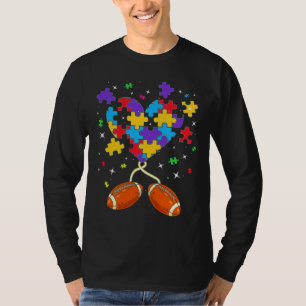 Funny Puzzle Heart Football Autismus Bewusstsein M T-Shirt
