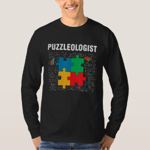 Funny Puzzleologin Jigsaw Puzzles Math Lover T-Shirt