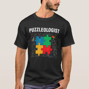 Funny Puzzleologin Jigsaw Puzzles Math Lover T-Shirt