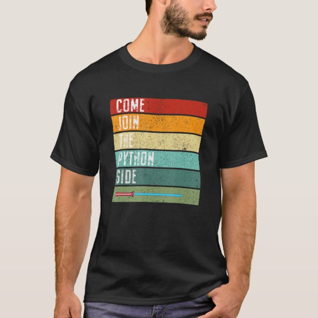 Funny Python Programmierer Programmier-Programmier T-Shirt (Vorderseite)