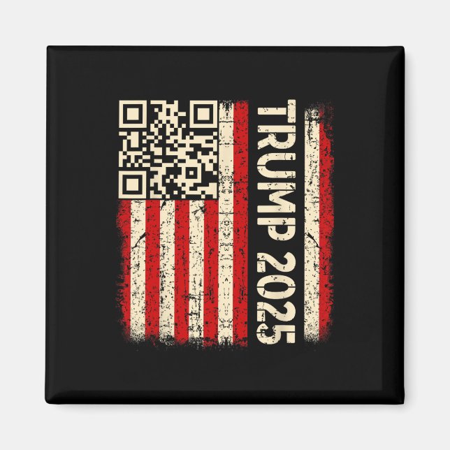 Funny Qr Donald Trump tanzt 4745 Code Video Magnet (Vorne)