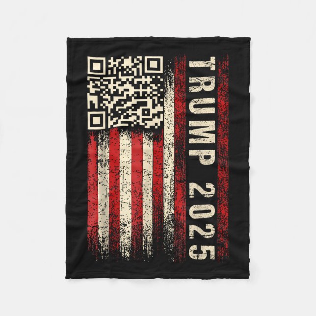 Funny Qr Donald Trump tanzt 47_45 Code Video Fleecedecke (Vorderseite)