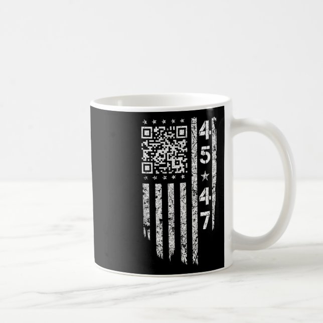 Funny Qr Er ist Ck Präsident Trump Code Kaffeetasse (Rechts)