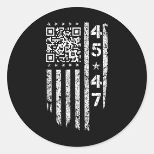 Funny Qr ist der Back President Trump Code Runder Aufkleber