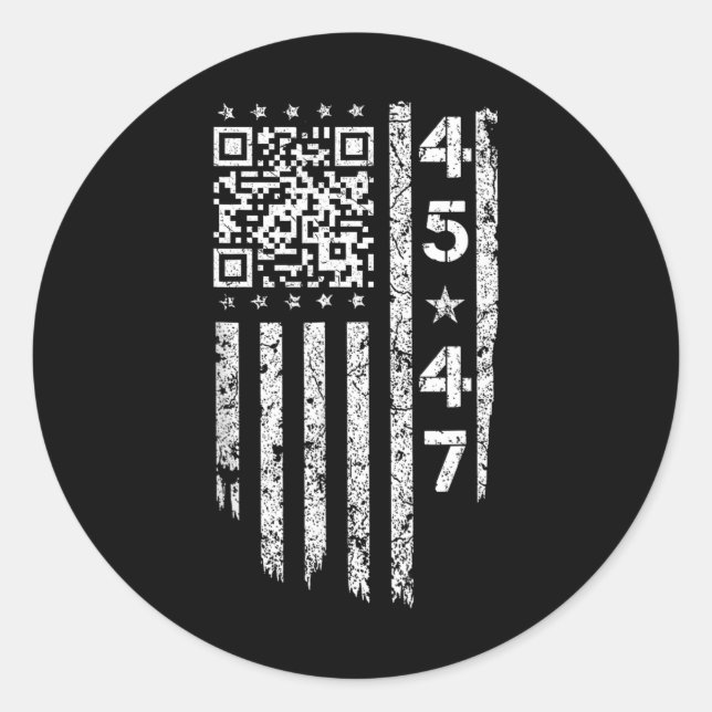 Funny Qr ist der Back President Trump Code Runder Aufkleber (Vorderseite)