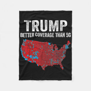 Funny Qr Präsident Trump 4547 (auf der Rückseite) Fleecedecke