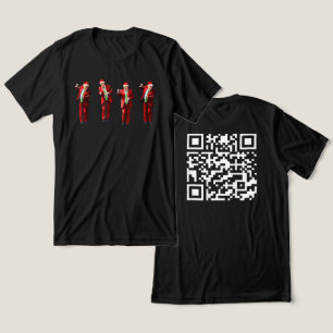 Funny QR Präsident Trump 45 47 Dancing Code Xmas Tri-Blend Shirt
