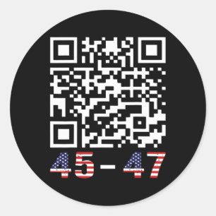 Funny Qr Präsident Trump 45 47 T-Shirt Trump Danci Runder Aufkleber