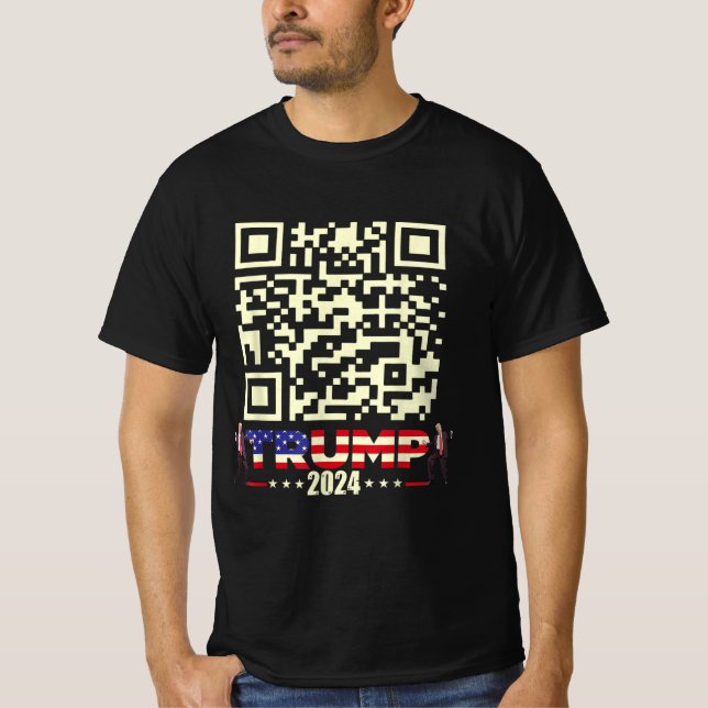 Funny QR Präsident Trump 45/47 Trump Tanzcode T-Shirt (Vorderseite)