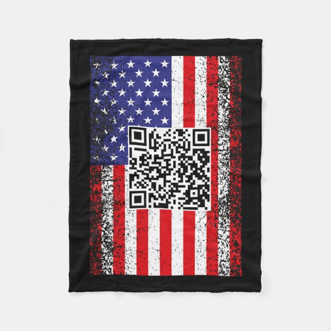 Funny Qr Präsident Trump Code Dance Fleecedecke (Vorderseite)