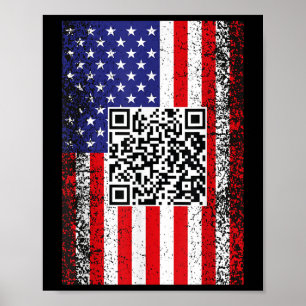 Funny Qr Präsident Trump Code Dance Poster
